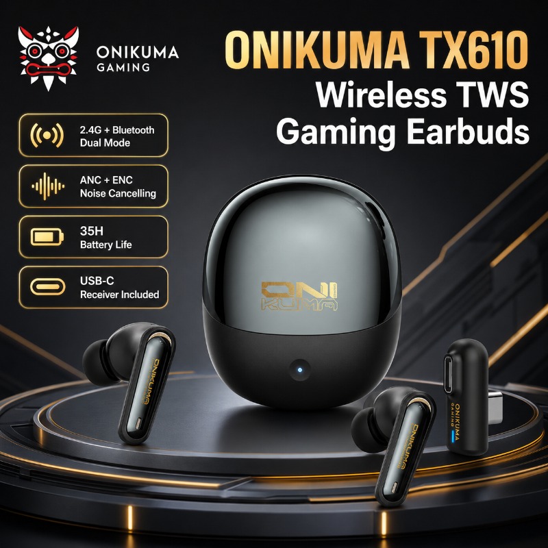 Wired Earphone Lightning - ONIKUMA TX610 Auricolari da gioco wireless