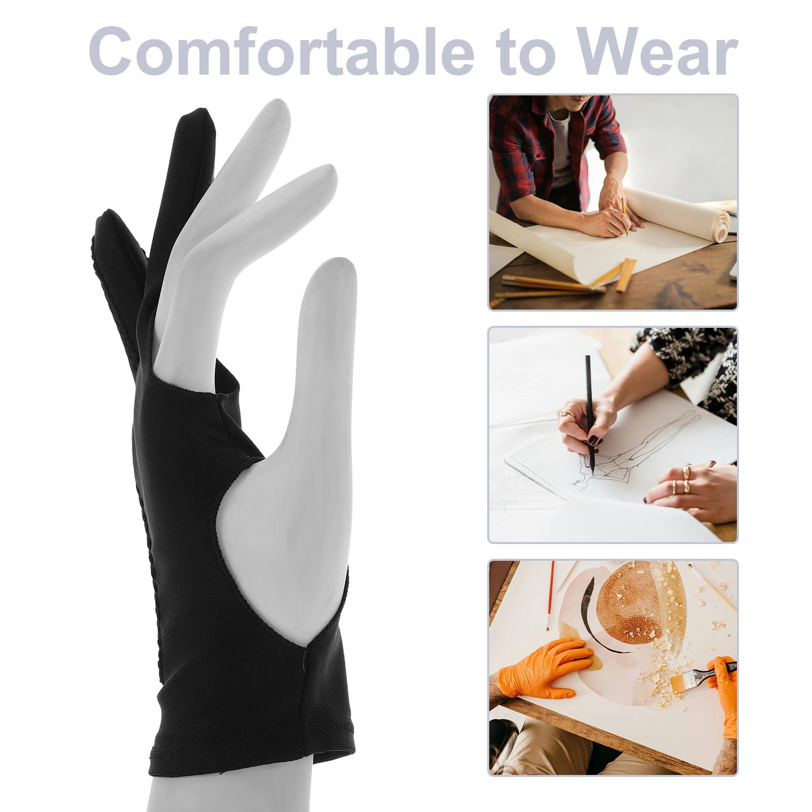 4 guanti da disegno a due dita - Drawing Glove Artist recensione e prezzo